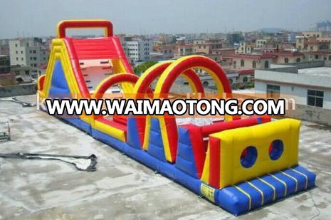 Outdoor toys games giant inflatable obstacle course for kids, inflatable floating obstacle for commercial